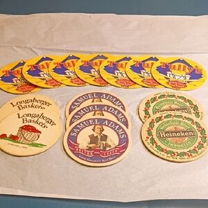 Vintage Assorted Beer Coasters Set Breweriana Cardboard Beer Coaster's